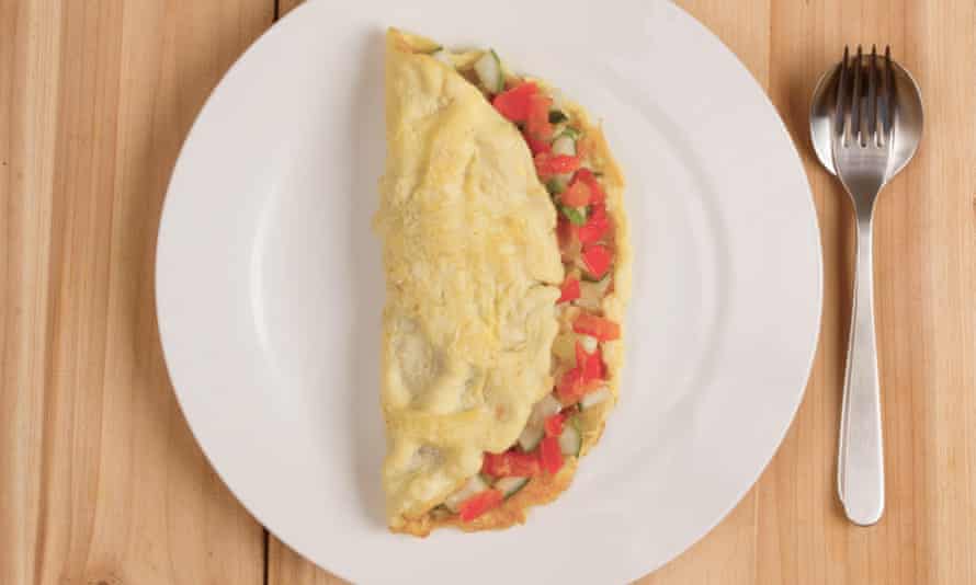 Omelette stuffed with filing