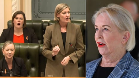 'Cross your legs?': Queensland parliament reacts in disgust to LNP politician's comment – video