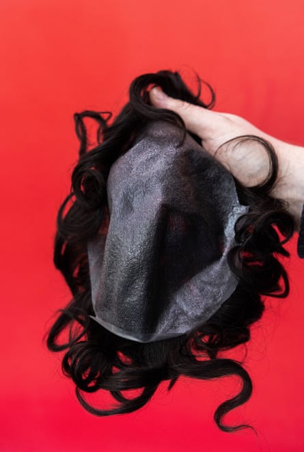 The underside of a modern hair system.