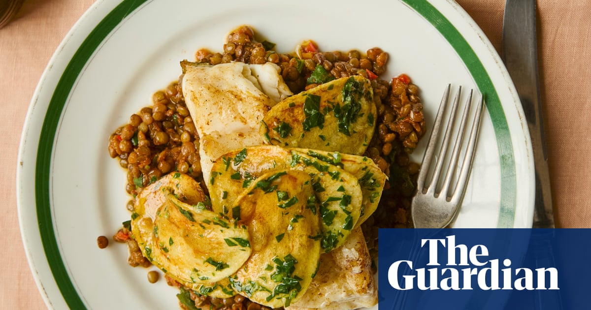Stuart Gillies’ lentil recipes: braised with pasta and spiced with cod