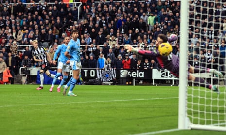 Anthony Gordon curls a shot to score