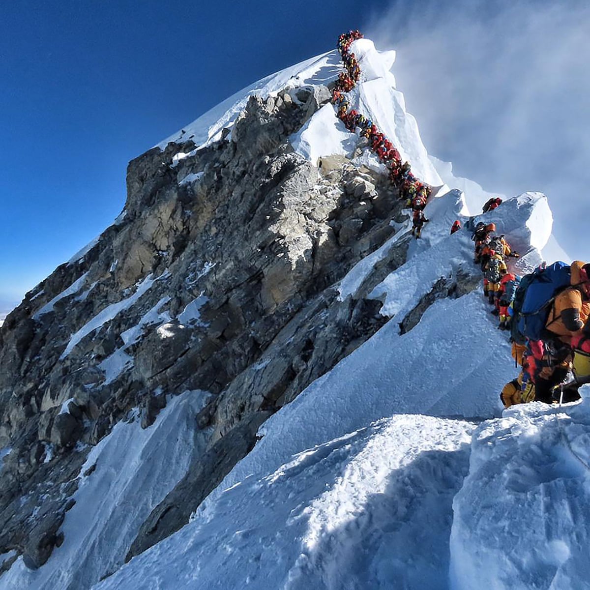 Congestion on Everest leads to backlog of climbers in 'death zone', Mount  Everest