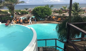 Ethical tourism: pools at Libassa Lodge.