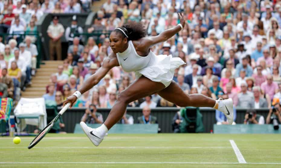 Serena Williams in action during her victory over Angelique Kerber in the Wimbledon final.