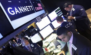 The post that handles Gannett on the floor of the New York Stock Exchange.