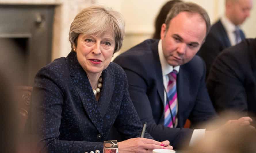 Gavin Barwell, right, with Theresa May in 2017.