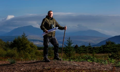 Land owner David Bennett at the site of Drumadoon cursus: the space was usually built for procession and gathering.