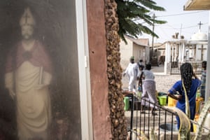 Christian imagery can be seen around the island