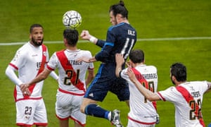 Real Madrid’s Welsh midfielder Gareth Bale in action at Rayo Vallecano.