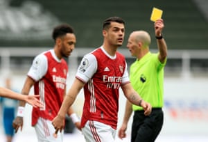 Granit Xhaka goes in the book.