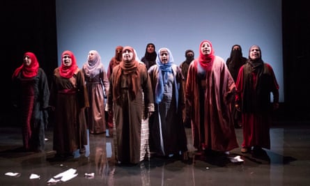 A scene from Queens Of Syria at the Young Vic in London in 2016.