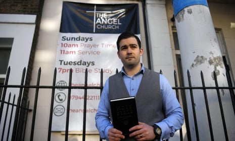 Pastor Regan King outside the Angel Church in north London