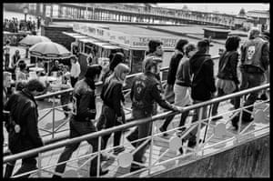Rockers gather in Brighton on a bank holiday weekend in 1982
