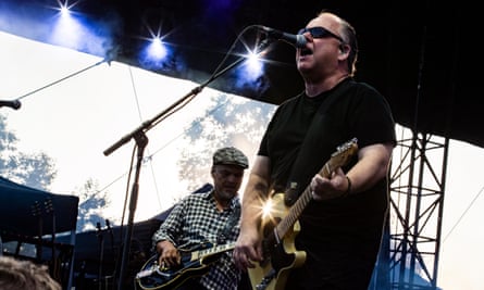 Joey Santiago (left) and Black Francis on stage at the Daydream festival, California, August 2019.