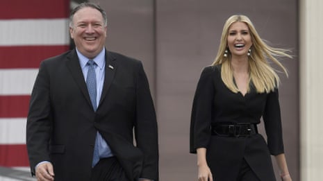 Trump calls Ivanka and Pompeo ‘beauty and the beast’ – video
