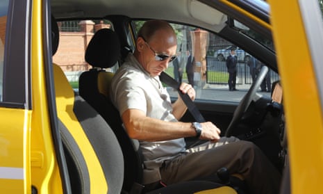 Putin entering a car
