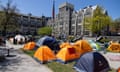 Students Maintain Encampment At City College, CUNY, New York, New York, United States - 26 Apr 2024<br>Mandatory Credit: Photo by Jesus King/REX/Shutterstock (14452059f) Pro-Palestinian protesters maintain their encampment on the lawn on the campus of CUNY City College, while barricades were being offloaded on the sidewalk by the NYPD's barrier unit. Widespread encampments in support of Palestinians have popped up across the U.S. on college campuses, resulting in arrests and academic repercussions for some students. Students Maintain Encampment At City College, CUNY, New York, New York, United States - 26 Apr 2024