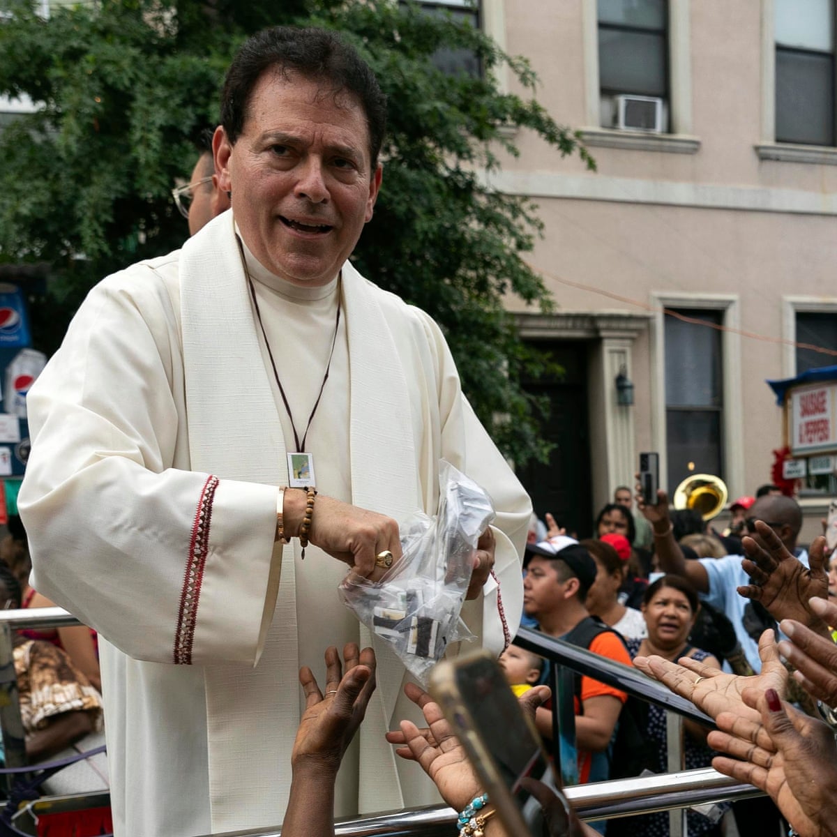 New York priest demoted after Sabrina Carpenter video inquiry reveals $1.9m scandal | New York | The Guardian