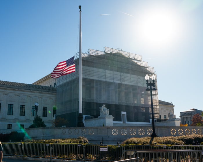 US supreme court’s liberal justices express skepticism over Trump’s justification of tariffs – live updates