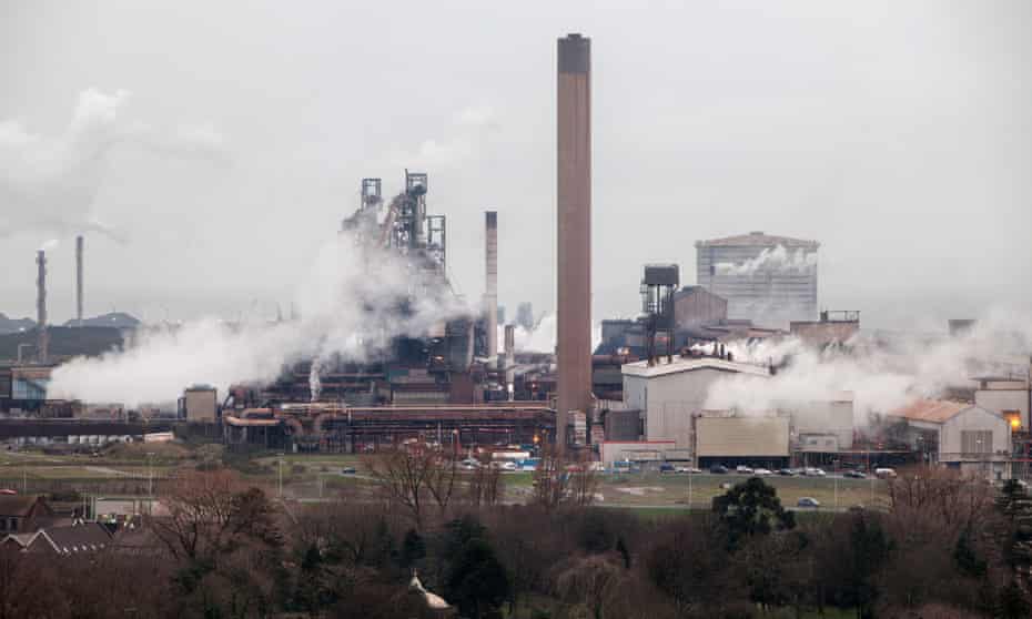 Port Talbot’s steelworks, owned by Tata Steel.