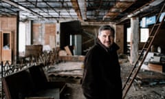 The historian Serhii Plokhy in Kopachi, an abandoned village close to Chernobyl, in 2019.