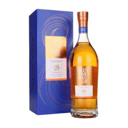 Glenmorangie 18-Year-old The Infinita Whisky bottle with purple box.