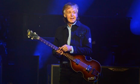 Paul McCartney playing at London’s O2 Arena, December 2018.
