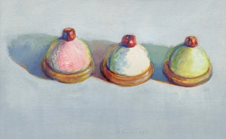 ‘Benign delight’: Cherry Topped Desserts, 1986 by Wayne Thiebaud. 