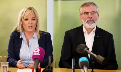 Michelle O’Neill and Gerry Adams.