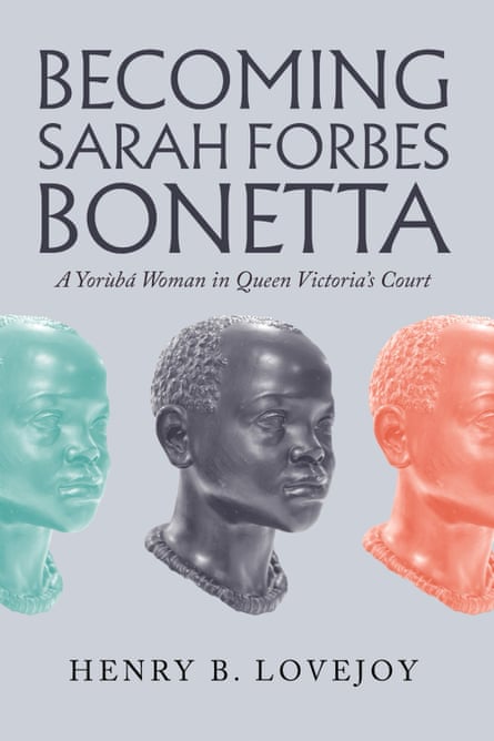 The front cover of the book Becoming Sarah Forbes Bonetta, which shows a bust of her head