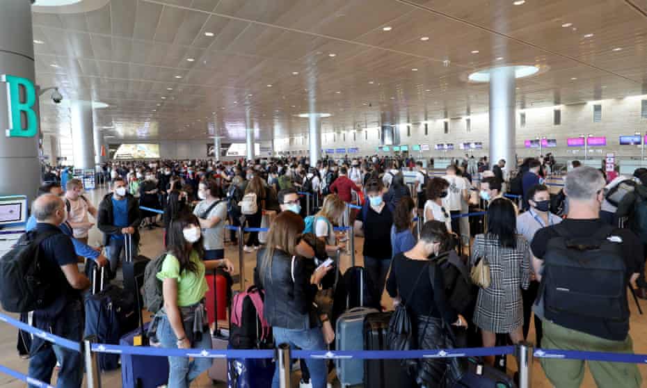 Ben Gurion airport’s departure hall recently