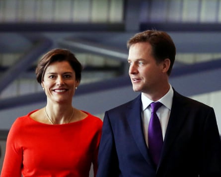 Nick Clegg with his wife, Miriam González Durántez