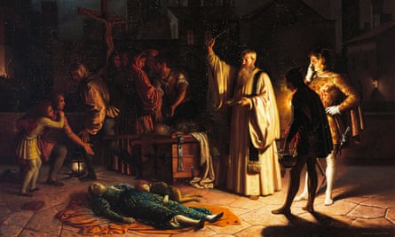 Una escena de la peste en Florencia en 1348, descrita por Boccaccio, por Baldassarre Calamai (1787-1851).