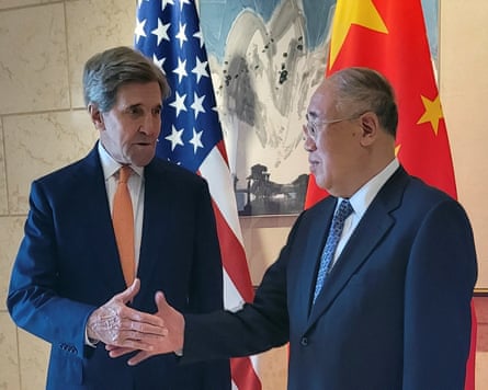 John Kerry with Xie Zhenhua in Beijing in July 2023