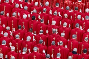 Cardinals attend the funeral ceremony of Pope Emeritus Benedict XVI in St Peter’s Square, Vatican City