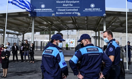 Officers of Frontex, the EU’s Border and Coast Guard Agency, on the Greek island of Kos. Those pictured are not implicated in any of the allegations.
