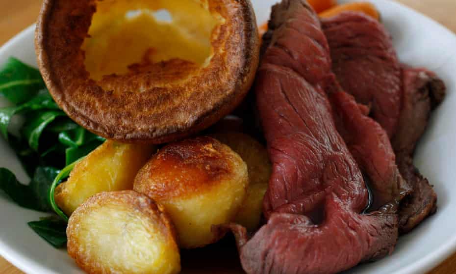 British Sunday roast meal