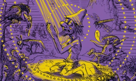 Detail from cover art for the graphic novel Songy of Paradise by Gary Panter.