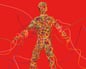 Illustration of a human figure made of tangled wires, representing nervous system chaos