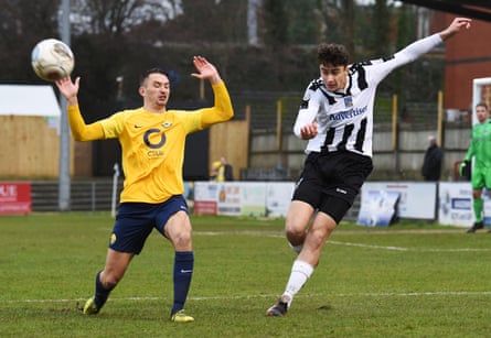 Maximilian Kilman playing for Maidenhead United against Torquay in 2018.