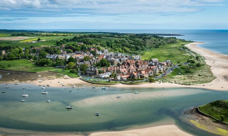 Alnmouth village and the Aln Estuary.
