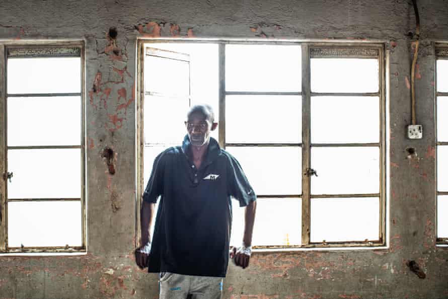 Arifonso Zvenyika at his Mosquito Boxing School of Excellence in Harare.