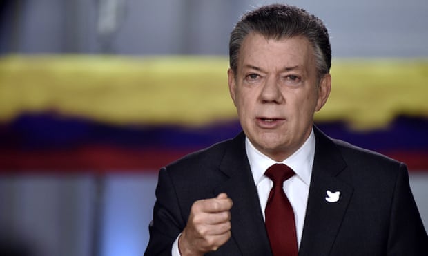 ‘We have to act,’ President Juan Manuel Santos said of the new signing. ‘We have no time to lose.’