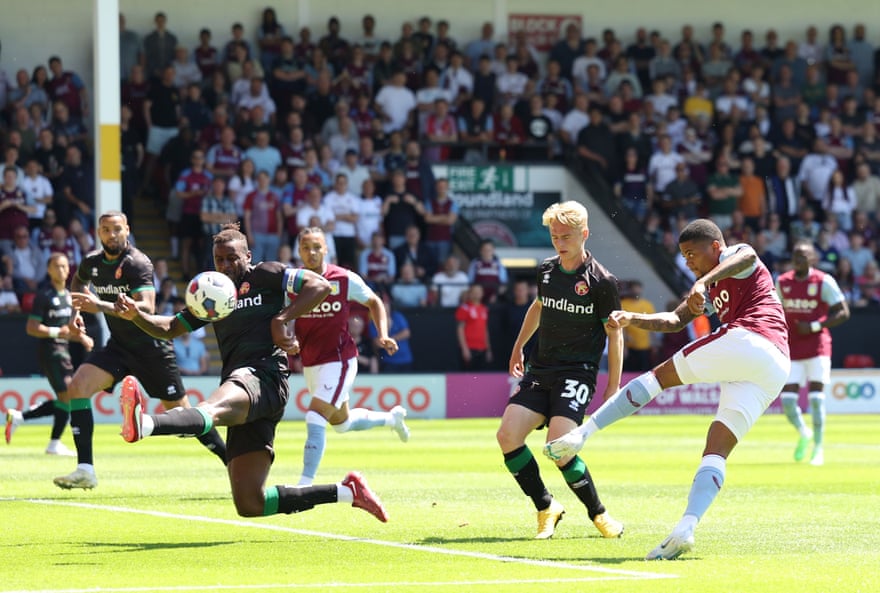 Leon Bailey fires in the opening goal in Aston Villa’s 4-0 win over Walsall in their pre-season friendly.