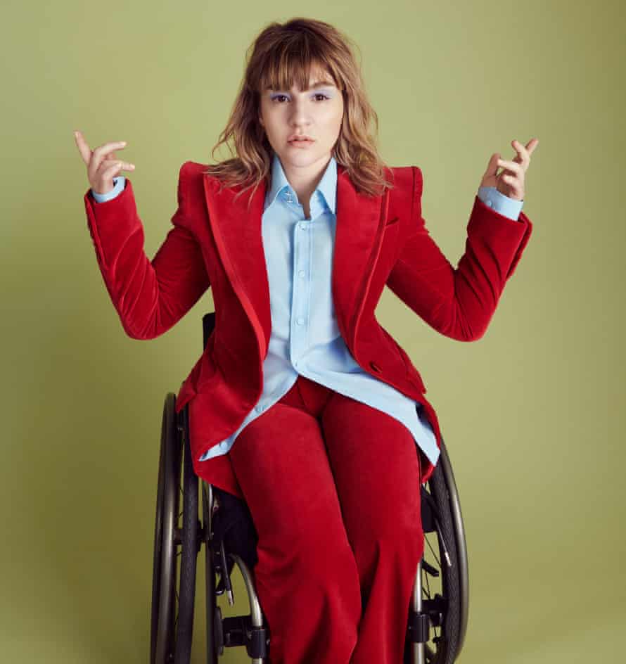 ‘Hollywood, please!’: Ruth Madeley wears velvet jacket, trousers and cotton shirt, all by gucci.com.