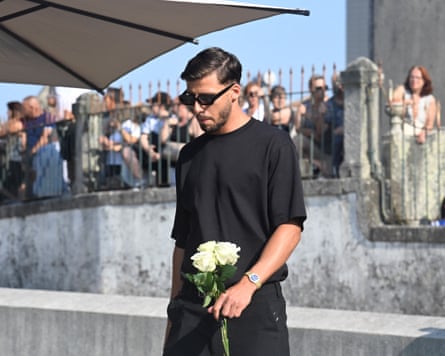 Rúben Dias arrives for the funerals of Diogo Jota and André Silva