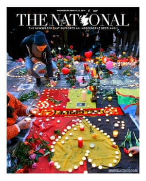 The front page of The National