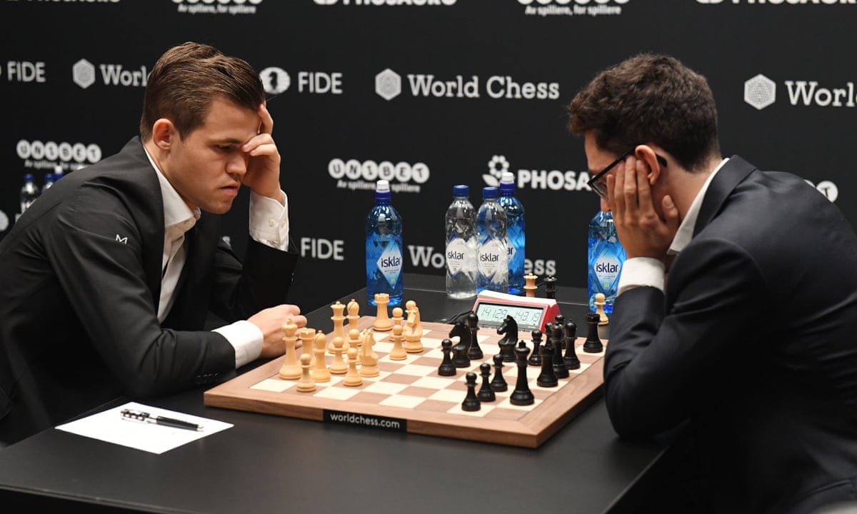 Magnus Carlsen and Fabiano Caruana play to bloodless draw in Game 4 – as it  happened, World Chess Championship 2018