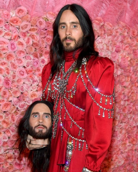 Two heads are better than one: Jared Leto at the 2019 Met Gala.