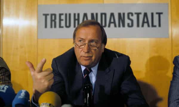 Detlev Karsten Rohwedder was in charge of the denationalisation of thousands of East German businesses after reunification.